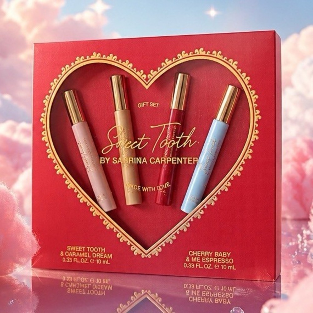 Sabrina Carpenter Sweet Tooth 4 Pc Travel Spray Gift Set 10ml EDP New